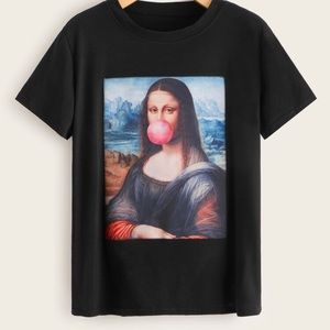 bubblegum mona lisa graphic tee